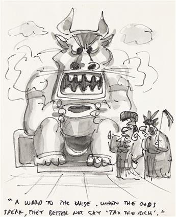 (NEW YORKER) LEE LORENZ (1932 - 2022) "A word to the wise."                                                                                      